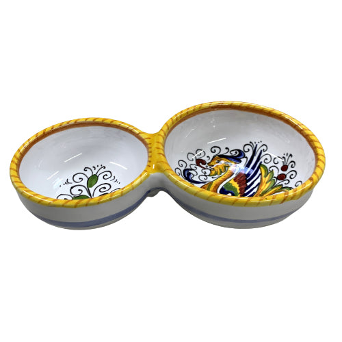 RAFFAELLESCO: Olive Dish Bowl - Relish and Condiments divided bowl [R] - Artistica.com