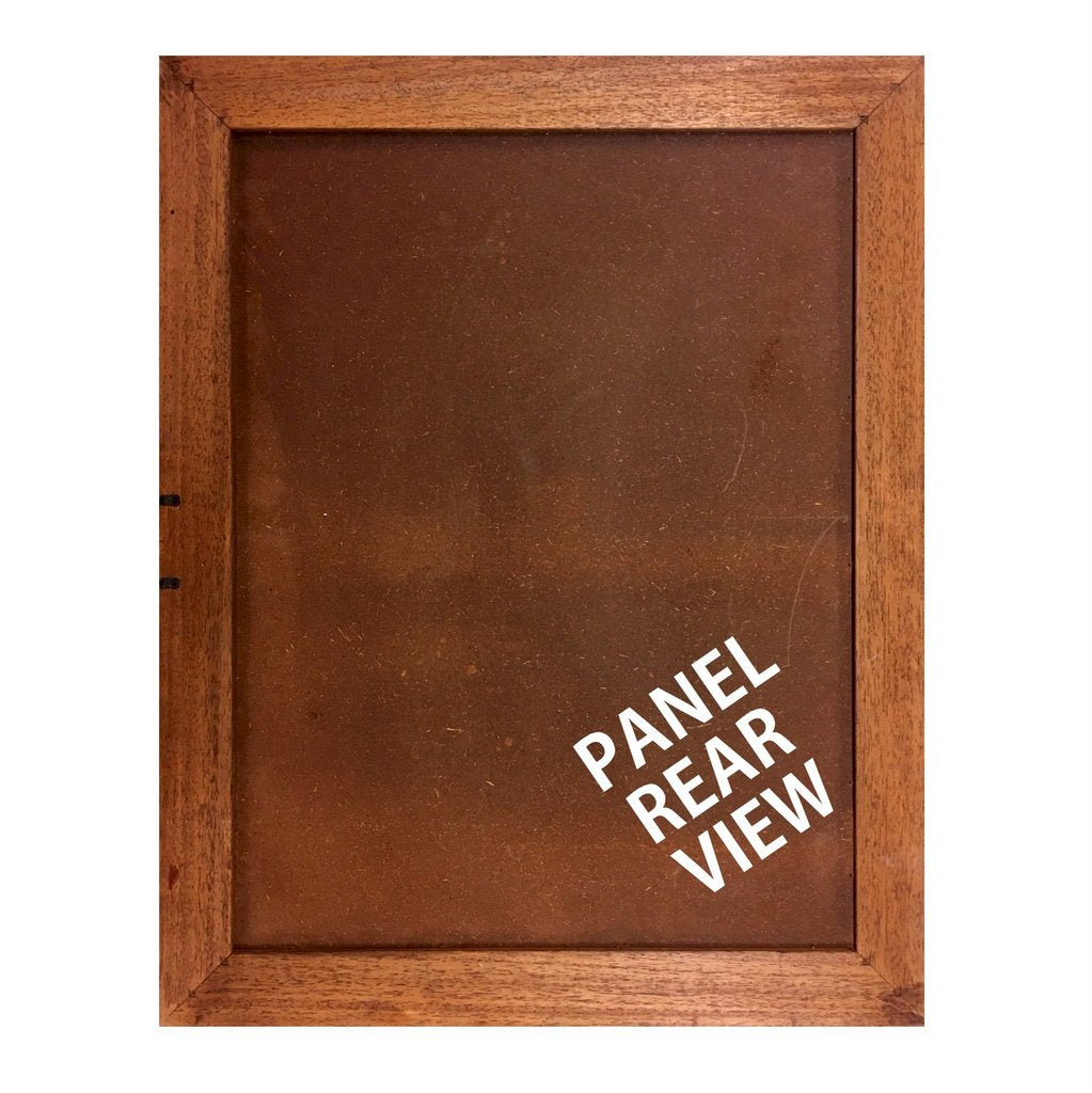 ANTICA DERUTA: Hand Painted Framed Ceramic Tiles Panel - Black Grape - Artistica.com