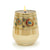 CRYSTAL CANDLES: Regalia Design Luxury Glass Candle with 14 Carats Gold finish - Cream color (12 Oz) - Artistica.com