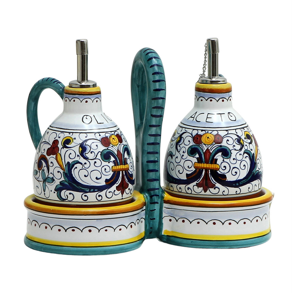 RICCO DERUTA DELUXE: Oil and Vinegar cruets set with caddy (NEW) - Artistica.com