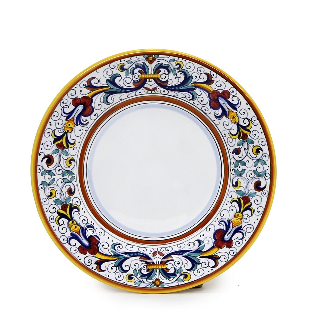 RICCO DERUTA: Salad Plate - White Center - Artistica.com