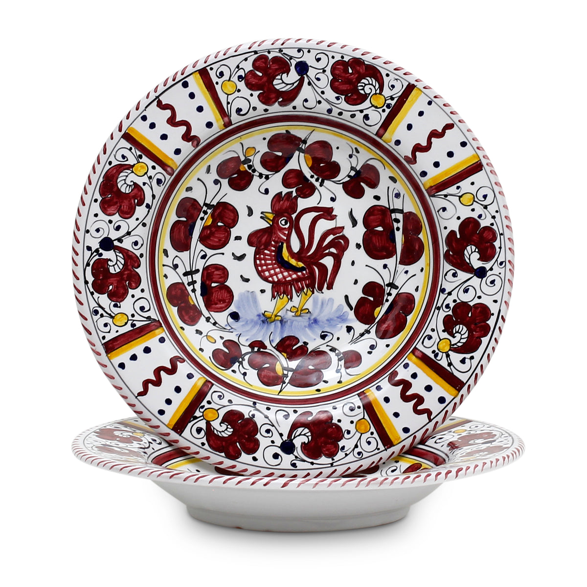 ORVIETO RED ROOSTER: 5 Pieces Place Setting - Artistica.com