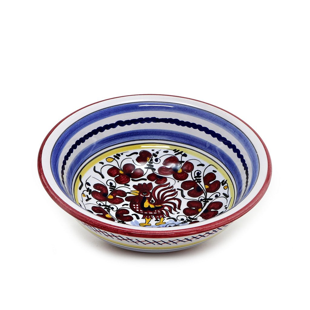 ORVIETO RED ROOSTER: Cereal Bowl [SOLID RIM] [R]