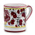 GIFT BOX: DeLuxe Glossy Red Gift Box with two Deruta Mugs and a Spoon Rest - Artistica.com