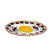 ORVIETO RED ROOSTER: Small Oval Plate - Artistica.com