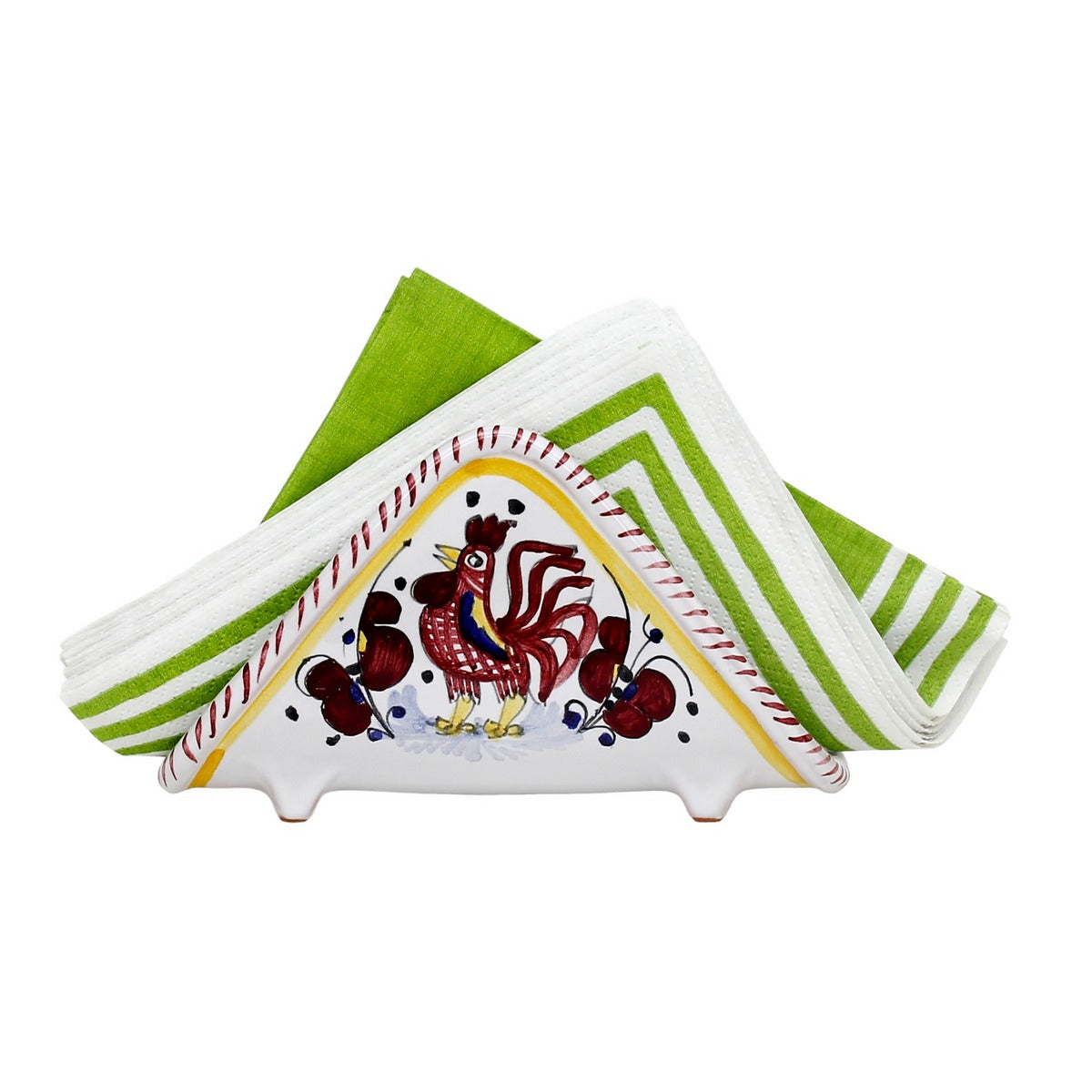 ORVIETO RED ROOSTER: Napkin Holder - Artistica.com
