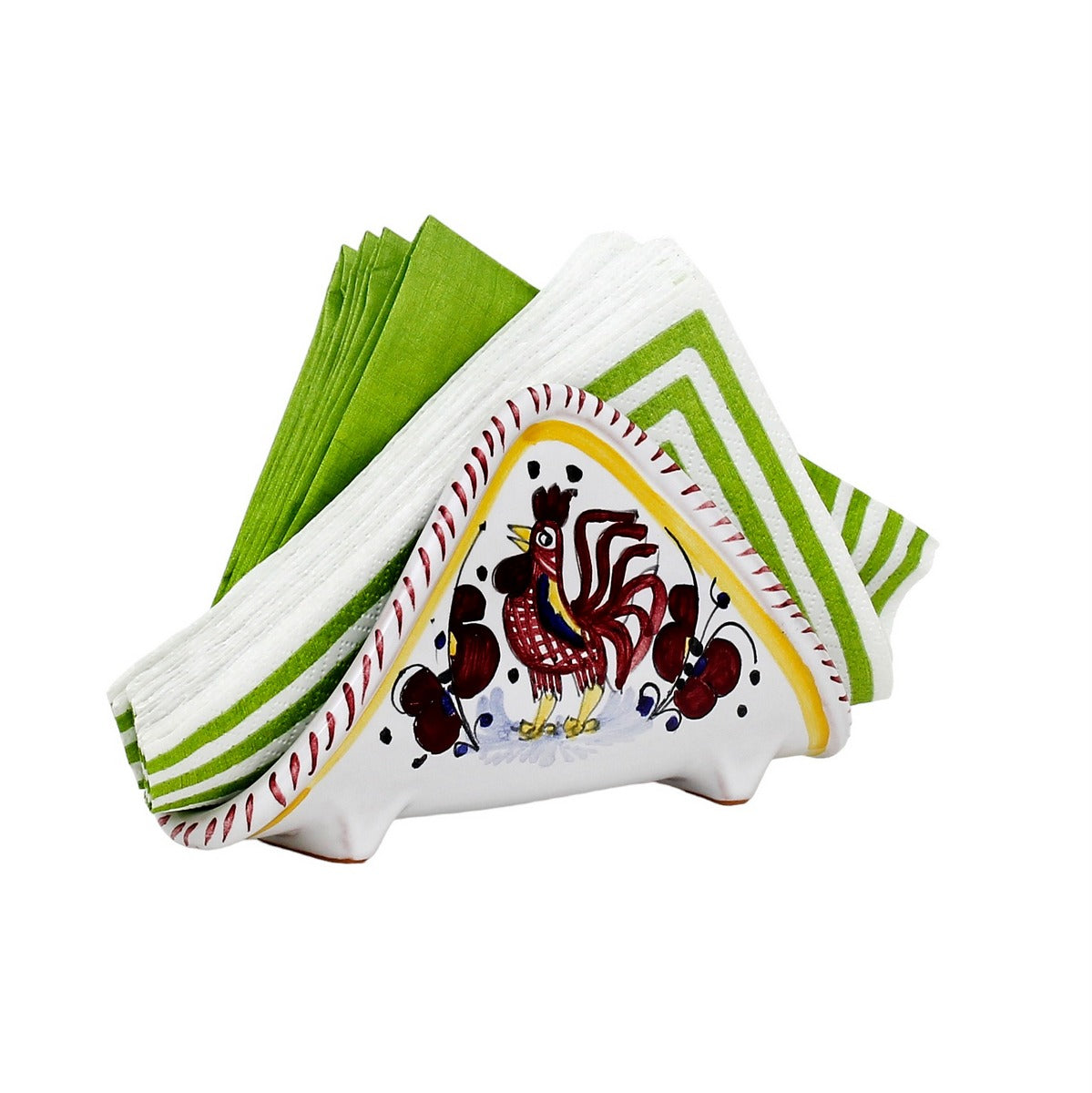 ORVIETO RED ROOSTER: Napkin Holder - Artistica.com
