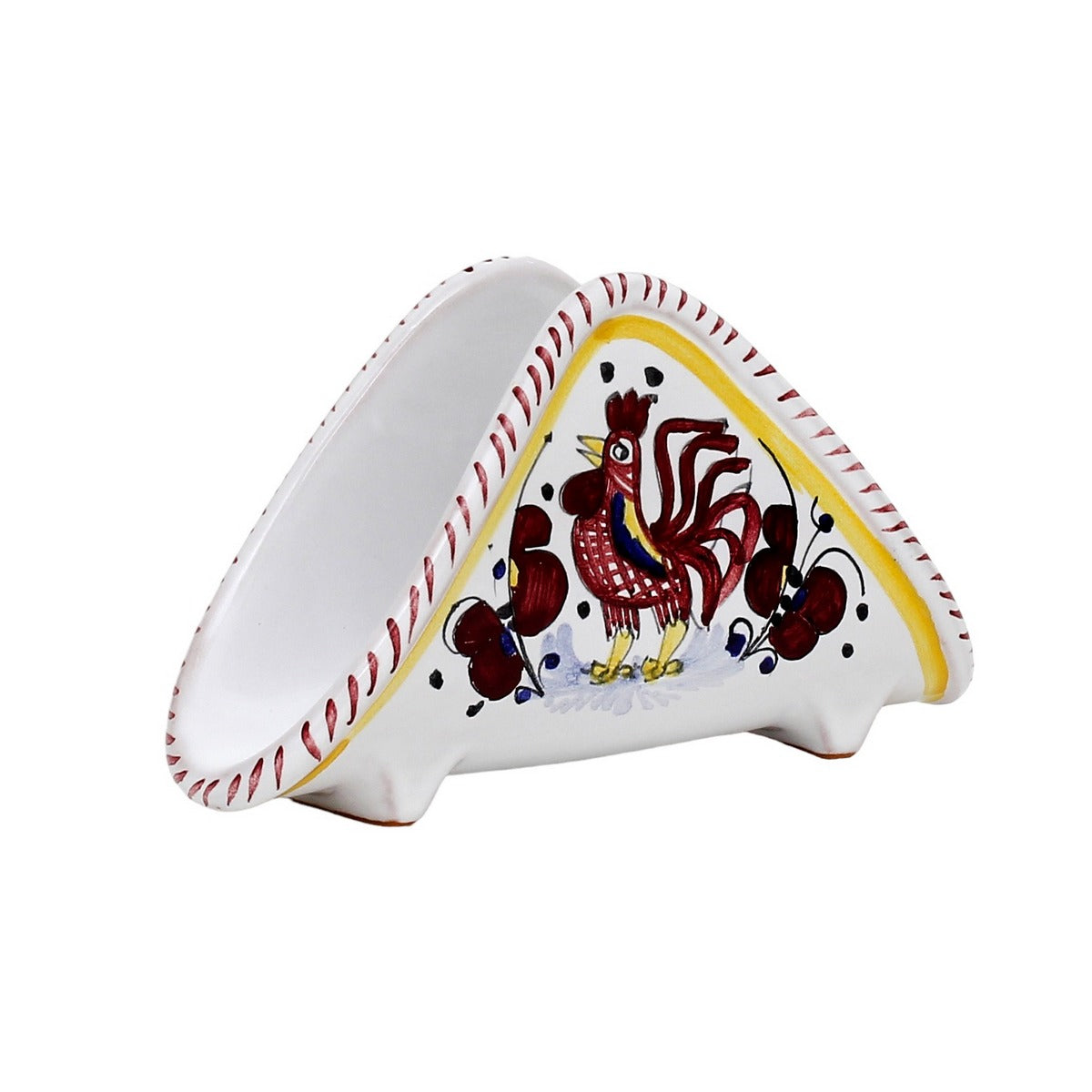 ORVIETO RED ROOSTER: Napkin Holder - Artistica.com