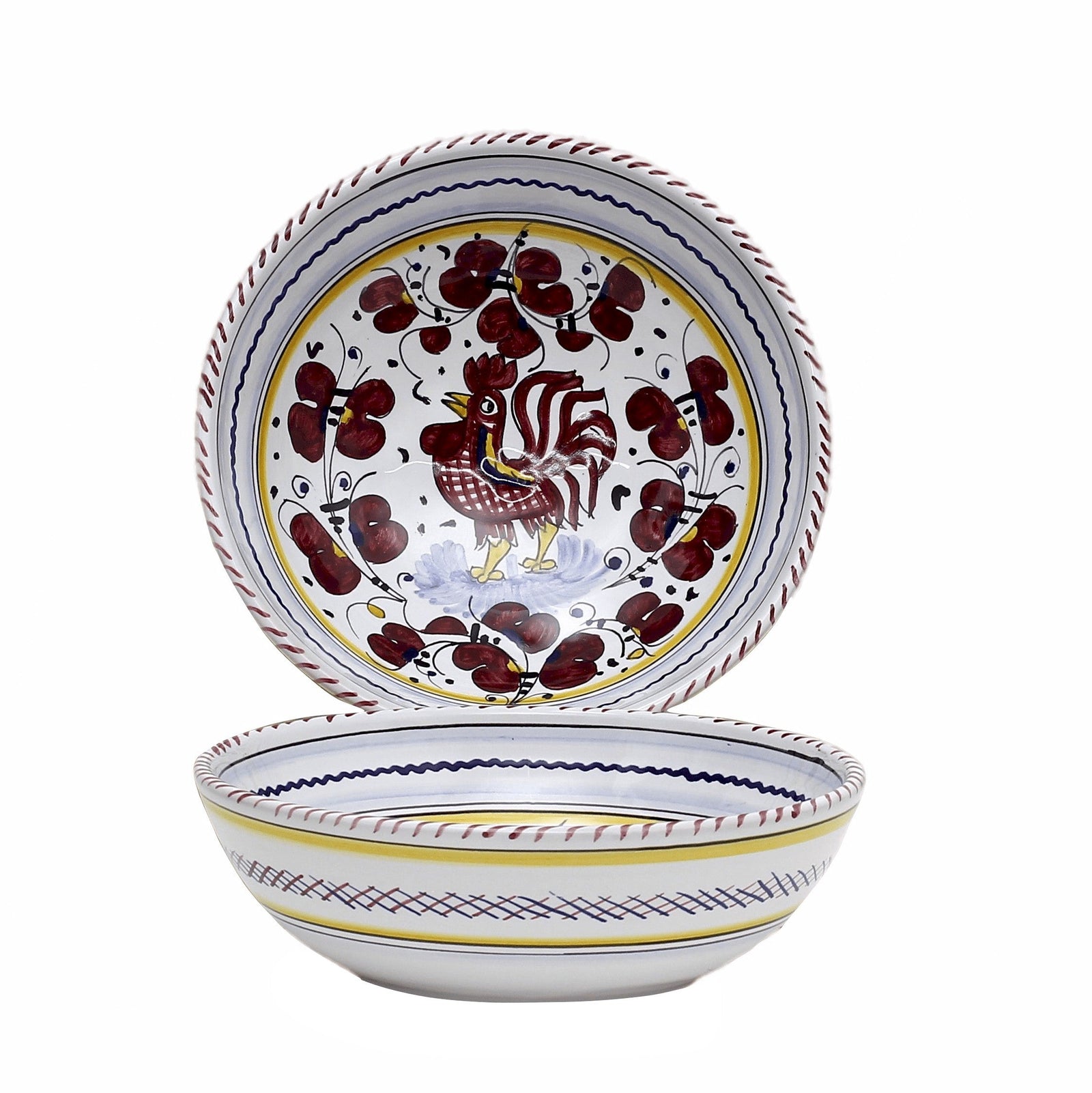 ORVIETO RED ROOSTER: 4 Pieces Place Dinnerware Setting - Artistica.com