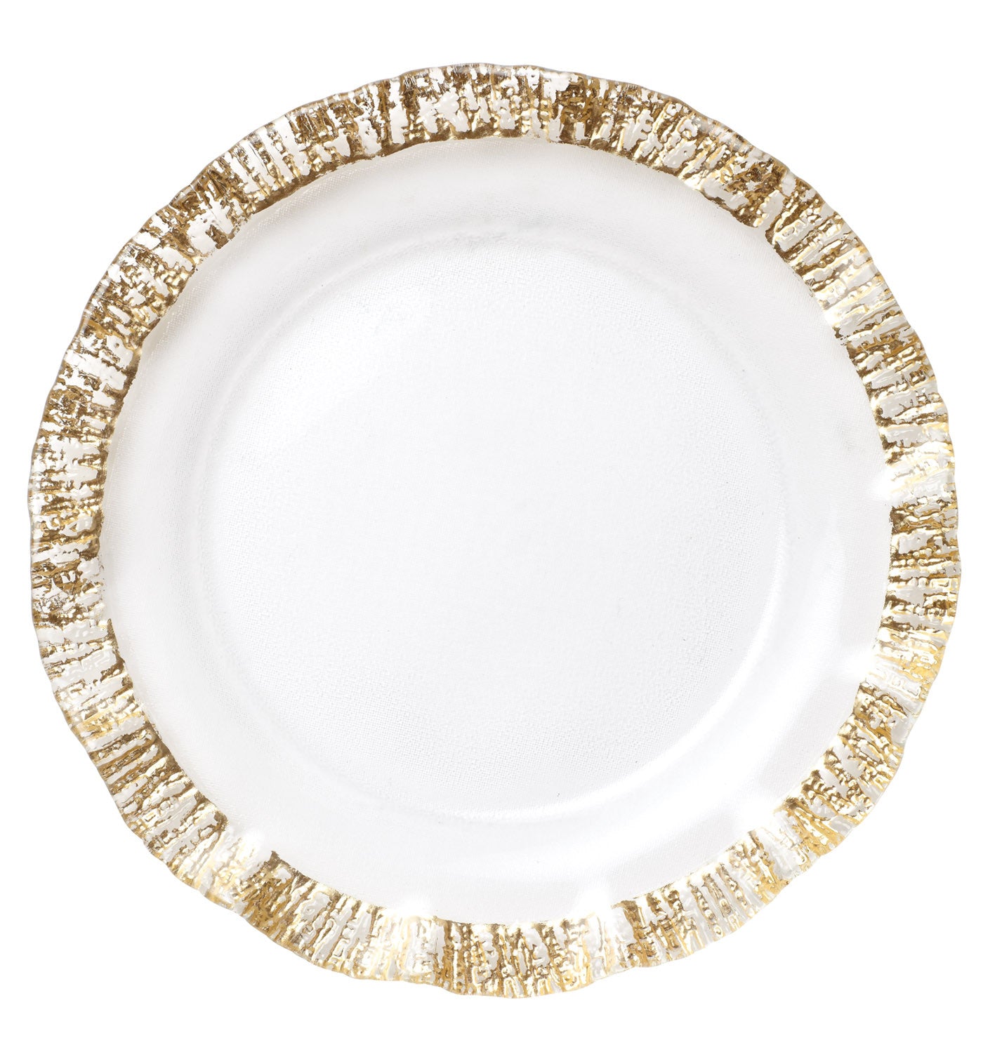 VIETRI: Rufolo Glass Gold Service Plate Charger - Artistica.com