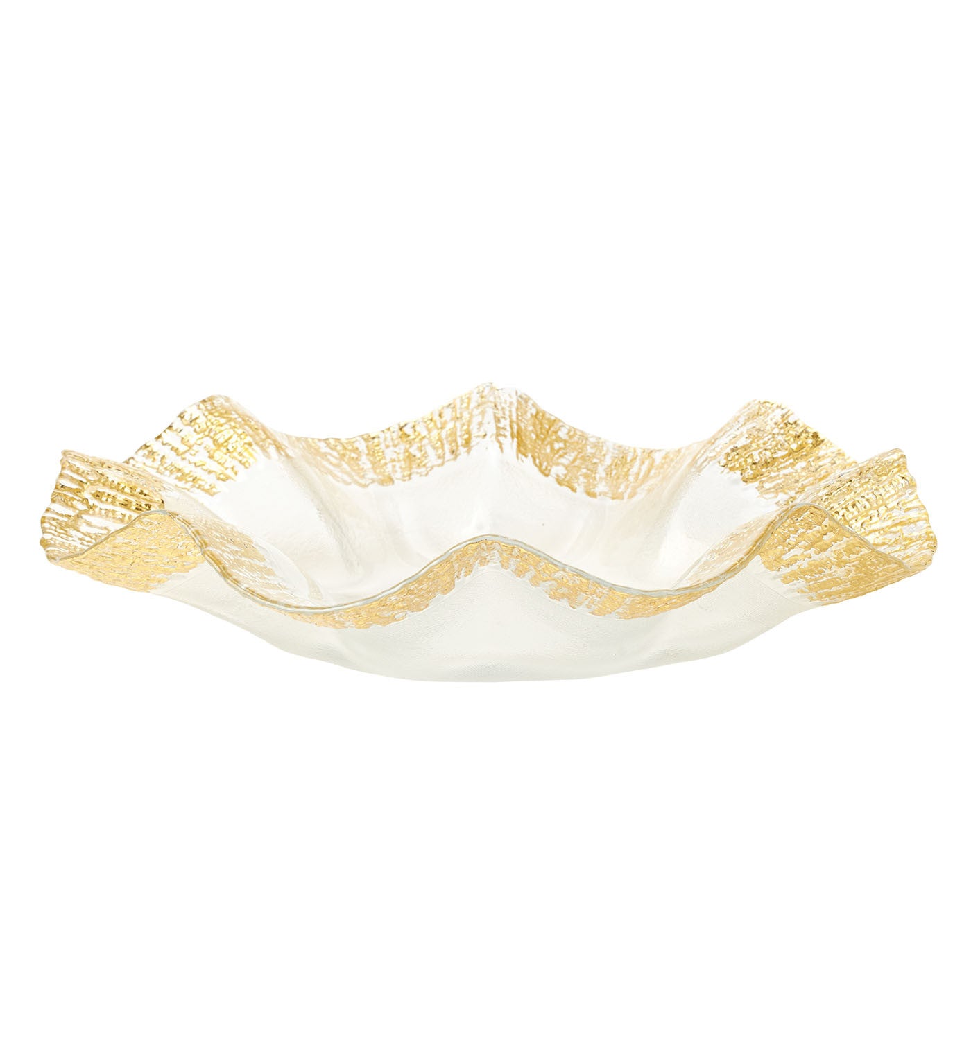 VIETRI: Rufolo Glass Gold Platter - Artistica.com