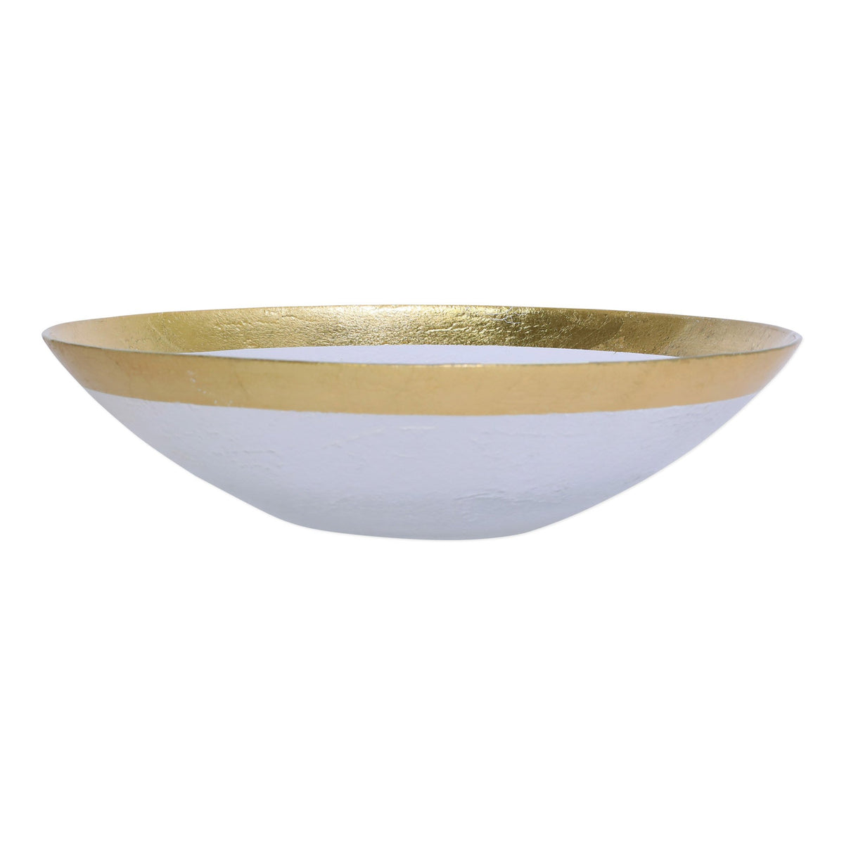 VIETRI: Rufolo Glass Gold Organic Large Bowl - Artistica.com