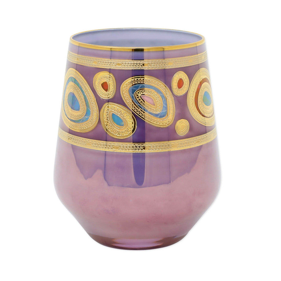 VIETRI: Regalia Purple Stemless Wine Glass - Artistica.com
