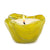 ITALIAN GLASS: Fused Glass Candle Yellow - Artistica.com