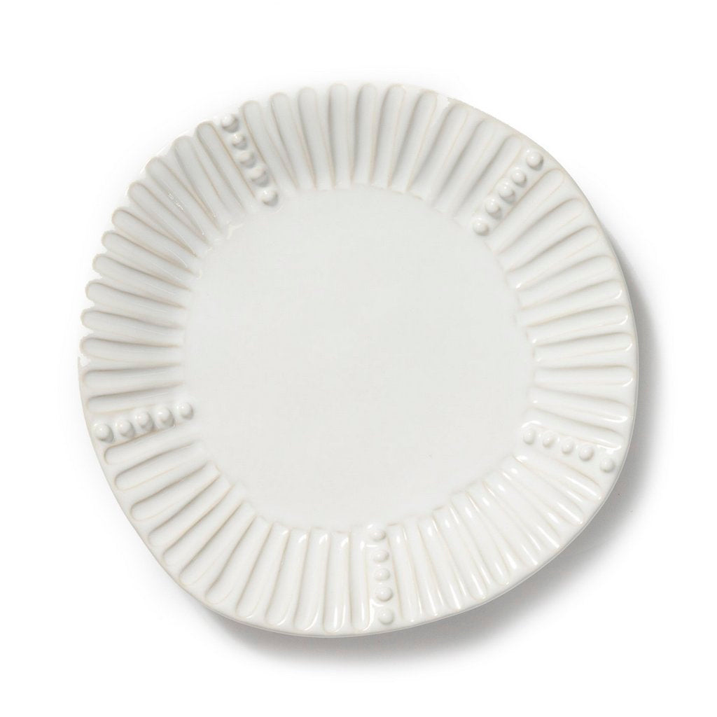 VIETRI: Incanto Stone White Stripe Salad Plate - Artistica.com