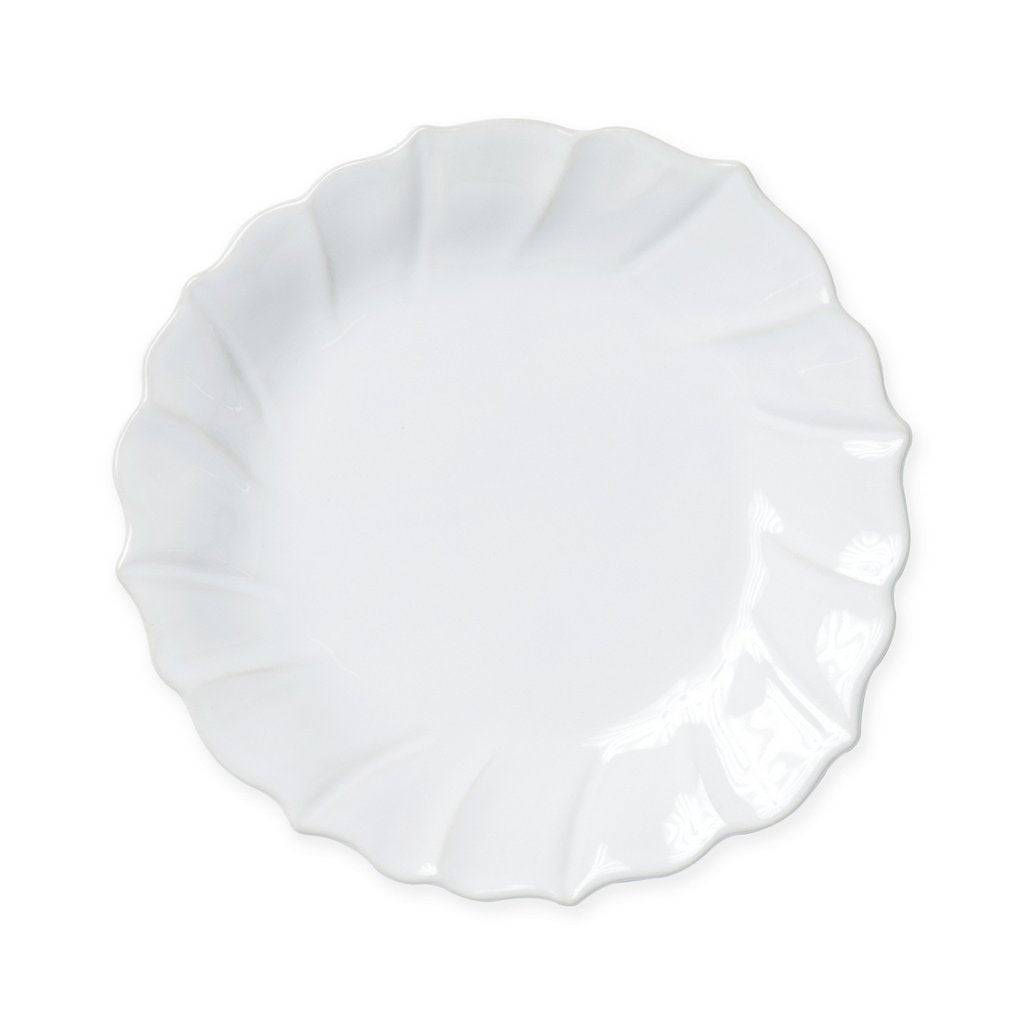 VIETRI: Incanto Stone White Ruffle Salad Plate - Artistica.com