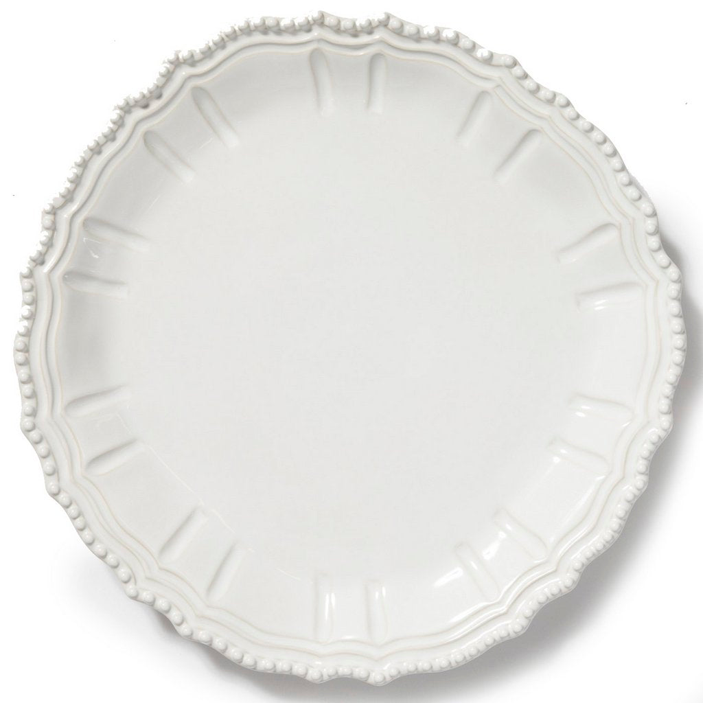 VIETRI: Incanto Stone White Baroque Round Platter Tray - Artistica.com