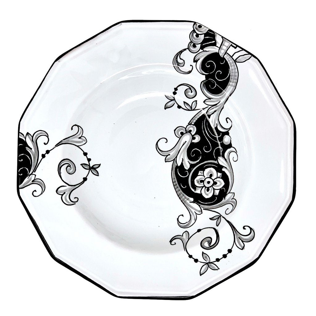 DERUTA RICAMO: Dodecagon Rim Pasta Soup Plate - Artistica.com