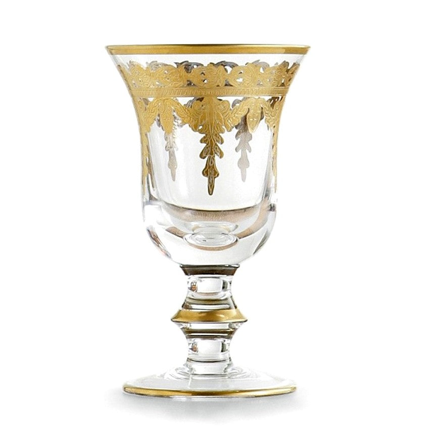 ARTE ITALICA: Vetro Gold Water/Wine Glass - Artistica.com