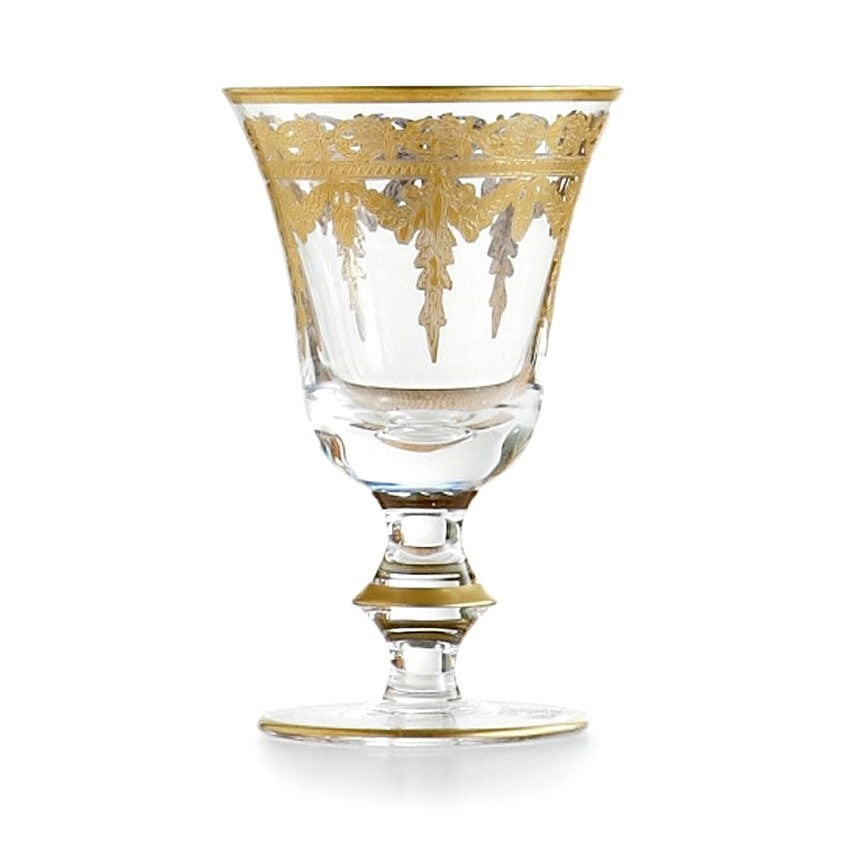 ARTE ITALICA: Vetro Gold Wine Glass - Artistica.com