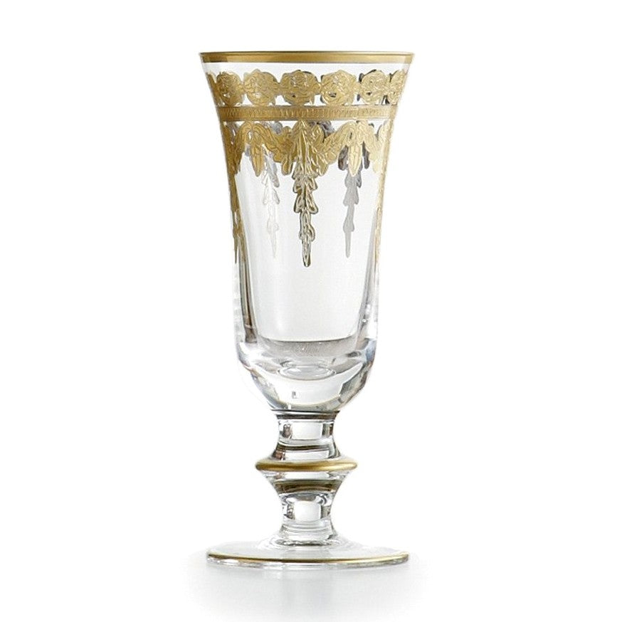 ARTE ITALICA: Vetro Gold Flute Glass - Artistica.com