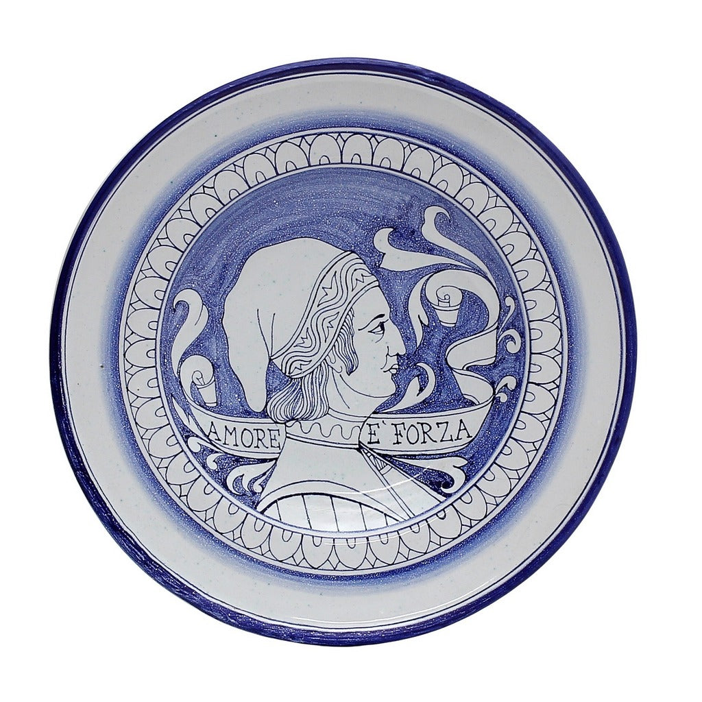 MONOTTI DERUTA: Amore Wall Plates with Noblewomen by the renowned Deruta artistic Claudio Monotti - (SET OF THREE) - Artistica.com