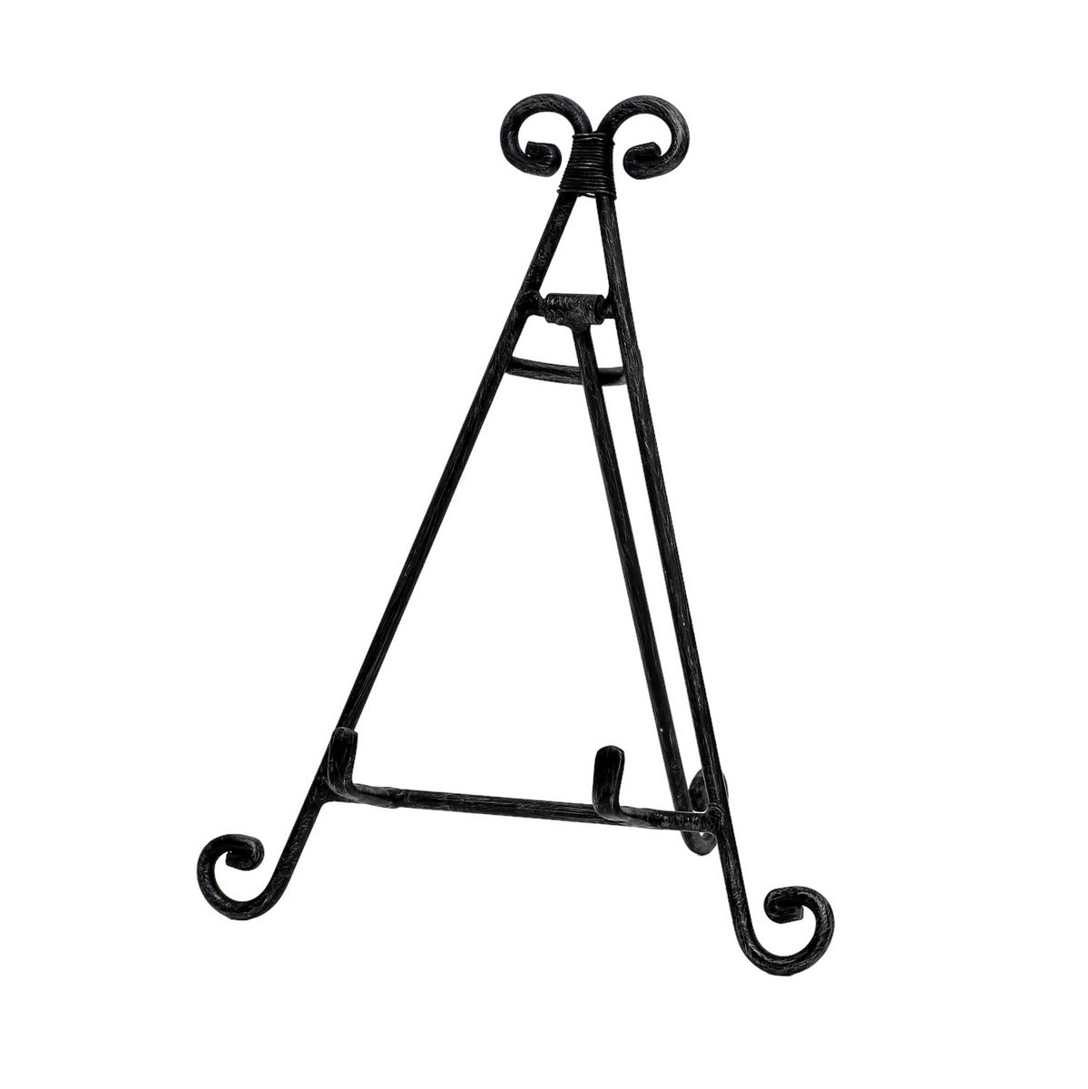 METAL STAND: Wrought Iron Plate Stand BLACK (Max plate size 14
