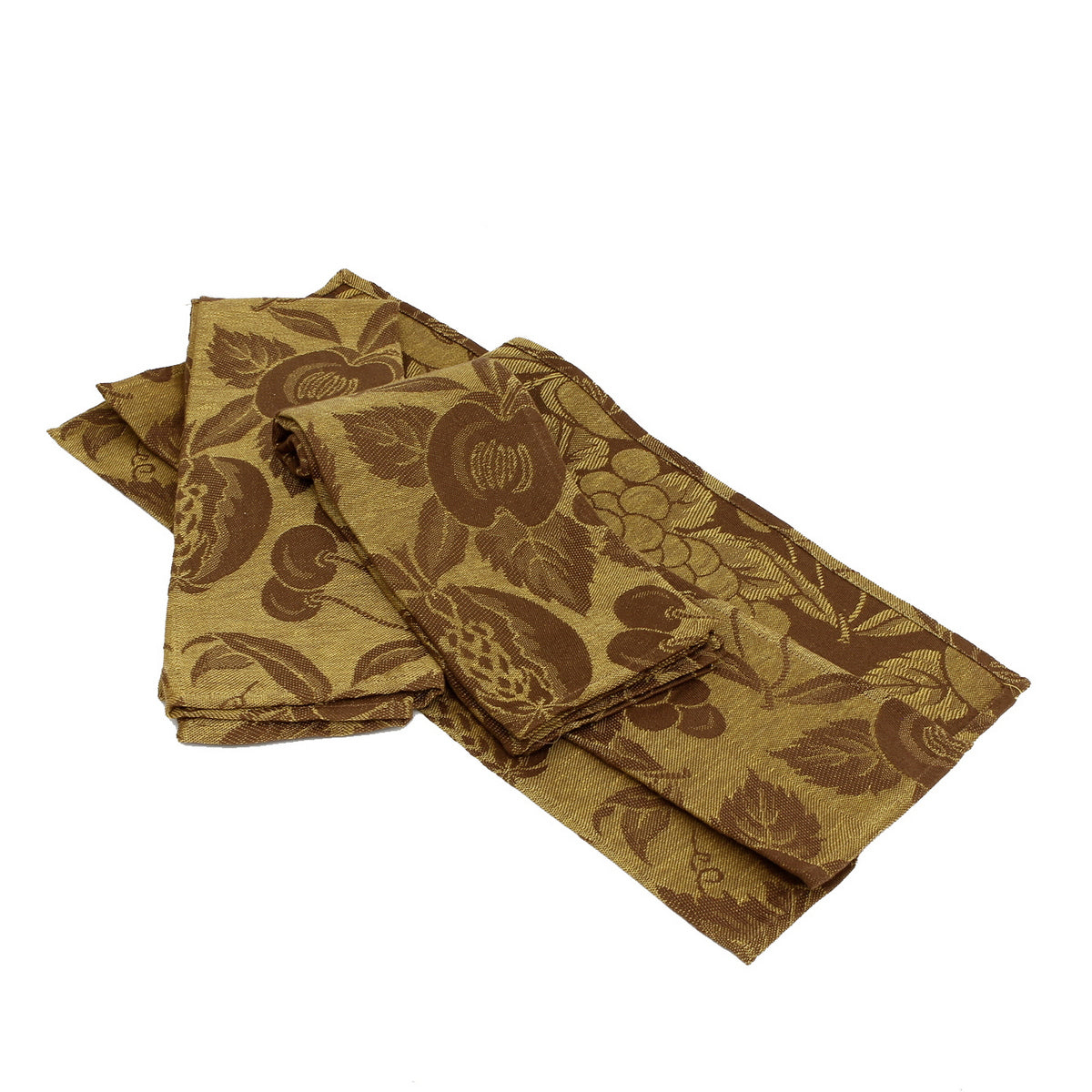 BUSATTI: Hand Towel SET OF 2 PCS Jacquard (100% Linen) CAMEL BROWN - Artistica.com