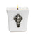 MONDIAL CANDLES: BIANCA Collection - Ceramic Square Container Candle with Fairy Flower Girl Woman Ornament - Artistica.com