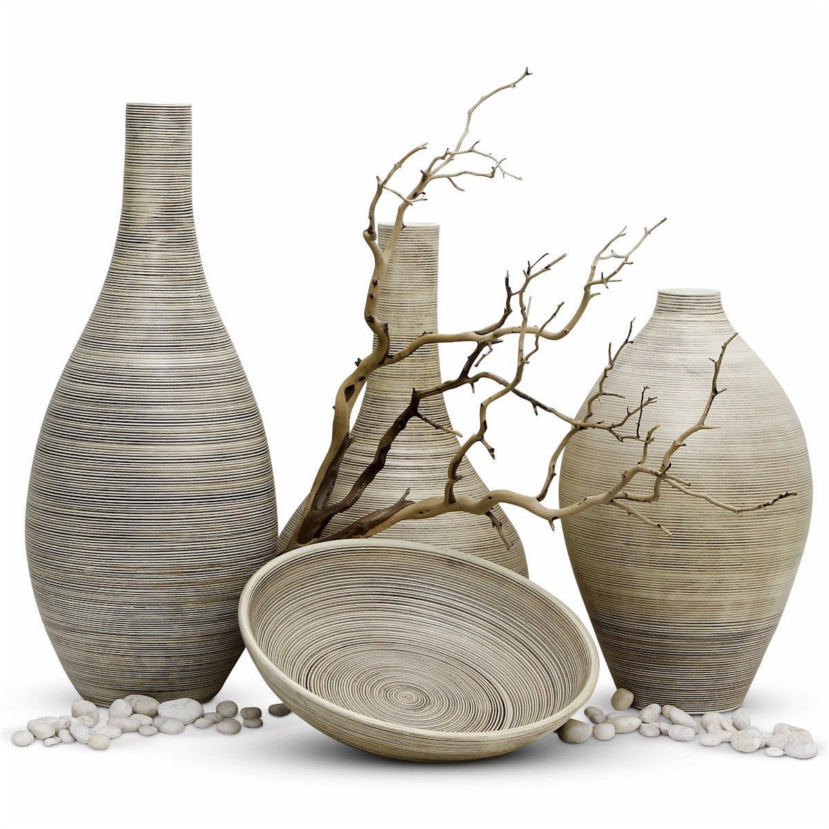 SABBIA TOSCANA: Very Tall Shaped Narrow Neck Vase