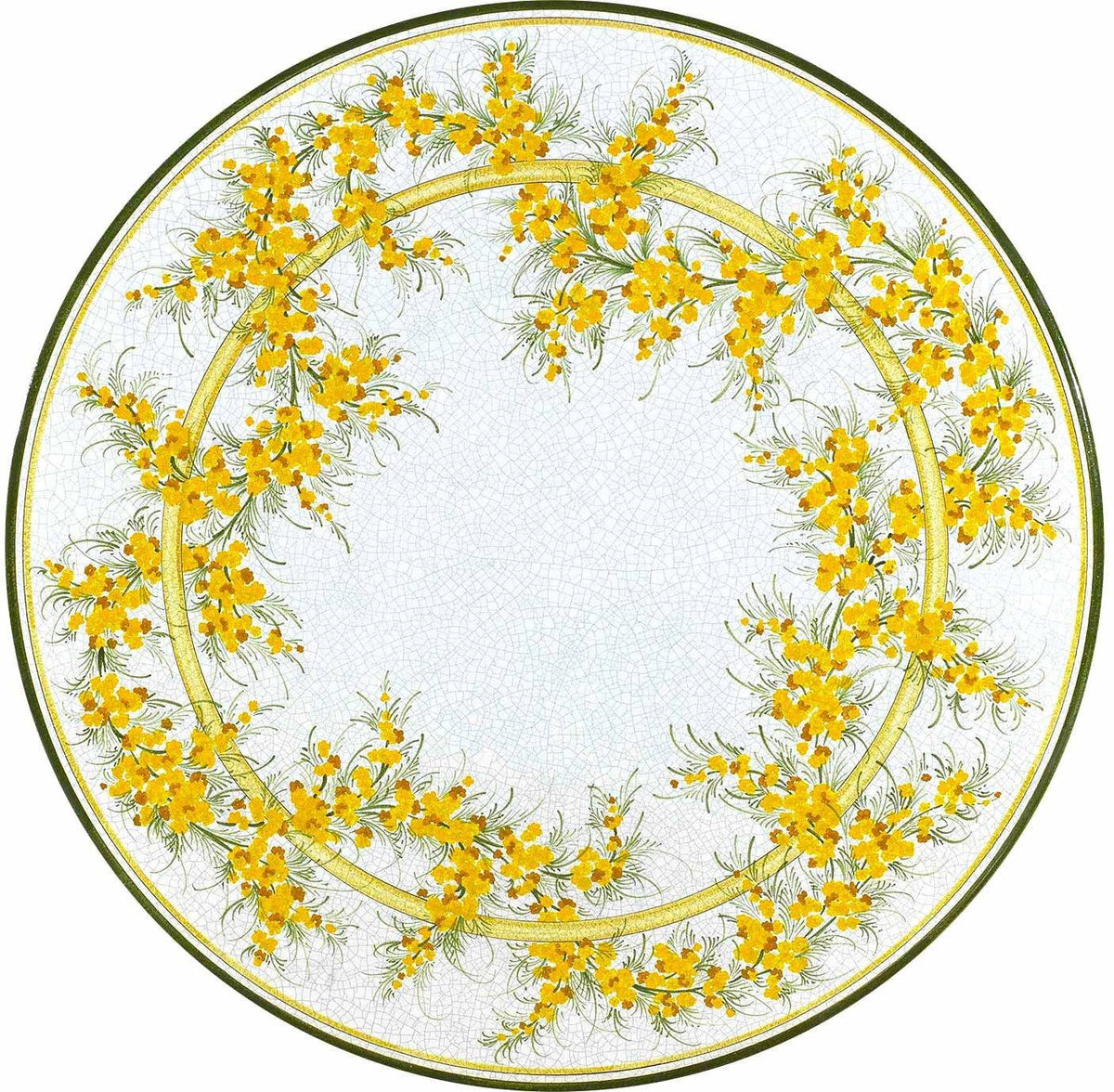 CERAMIC STONE TABLE + IRON BASE: SANREMO Design - Hand Painted in Deruta, Italy. - Artistica.com