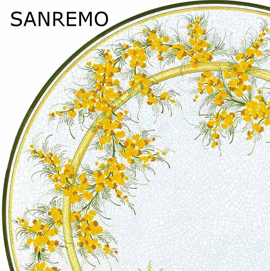 LAZY SUSAN: Ceramic-Stone Rotating Lazy Susan 20" Diam. in Deruta, Italy. - Artistica.com