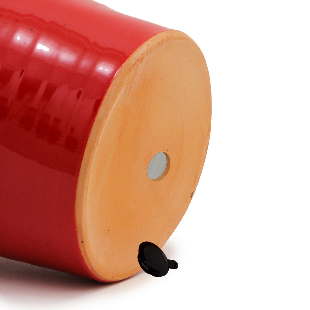 SCAVO Giardini Garden: Large Planter Vase with fluted rim RED - Artistica.com