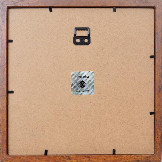 WALL ART: Hand Painted Deruta Tile framed on a Shadow Box (Homo Sapiens) - Artistica.com