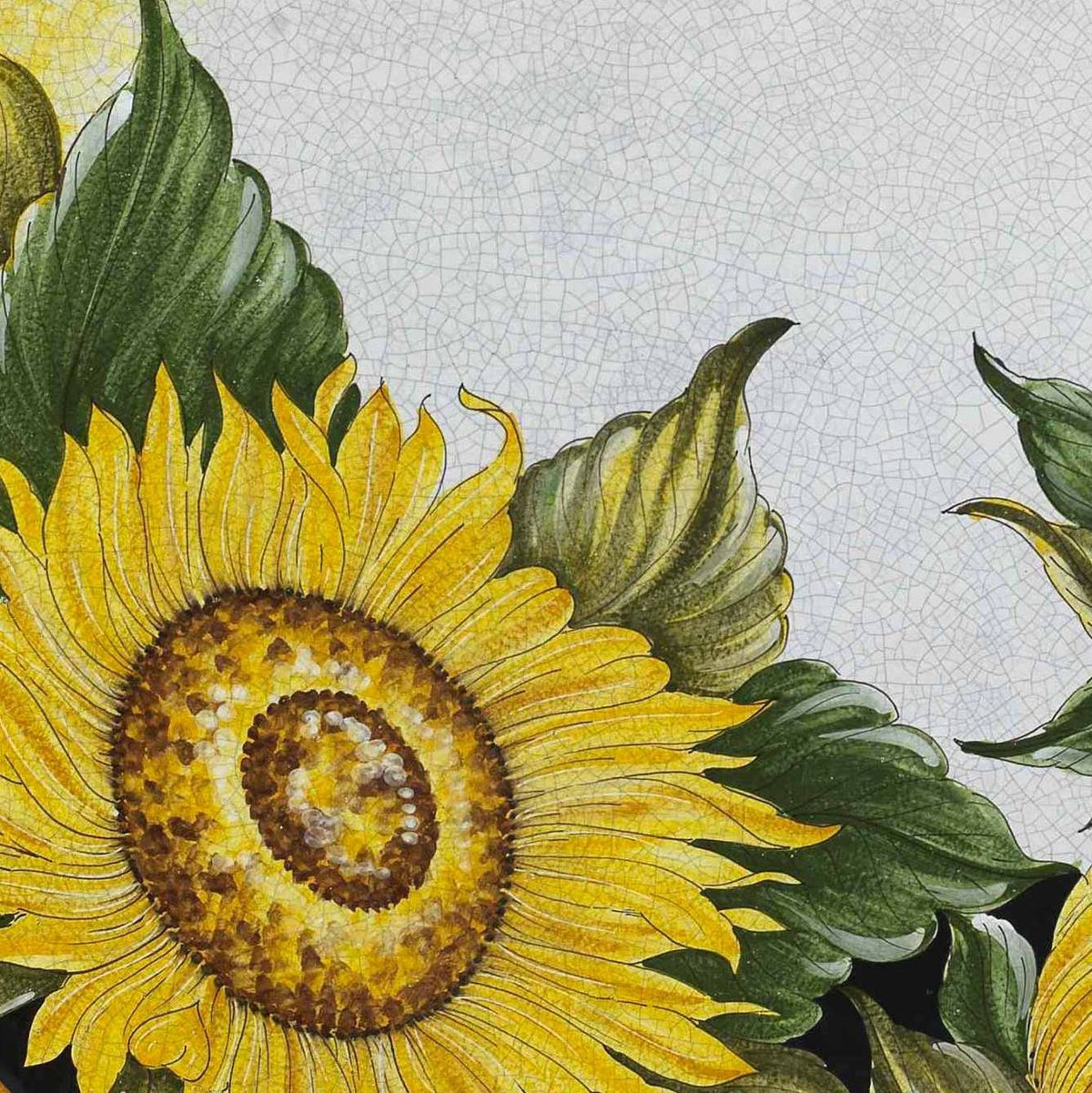 CERAMIC STONE TABLE + IRON BASE: SPELLO Design - Hand Painted in Deruta, Italy. - Artistica.com