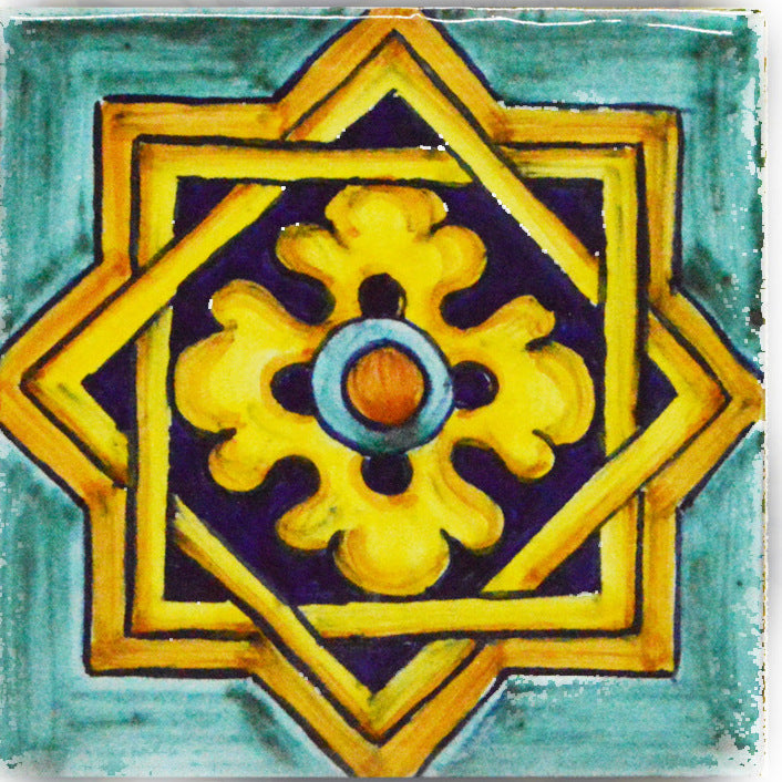 FRANCESCA NICCACCI: Deruta Vario Hand Painted Wall Tile - Artistica.com