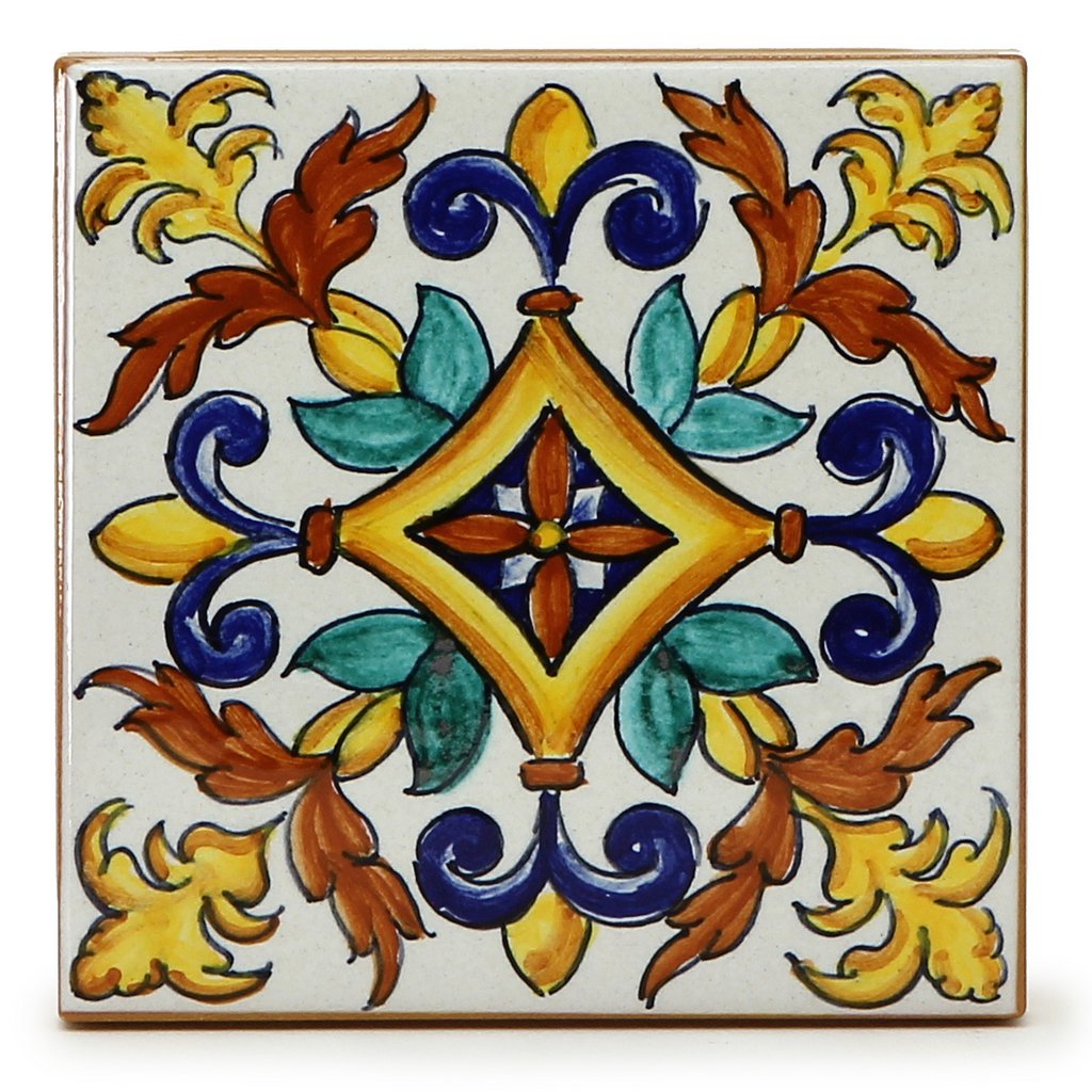 FRANCESCA NICCACCI: Deruta Vario Hand Painted Wall Tile - Artistica.com