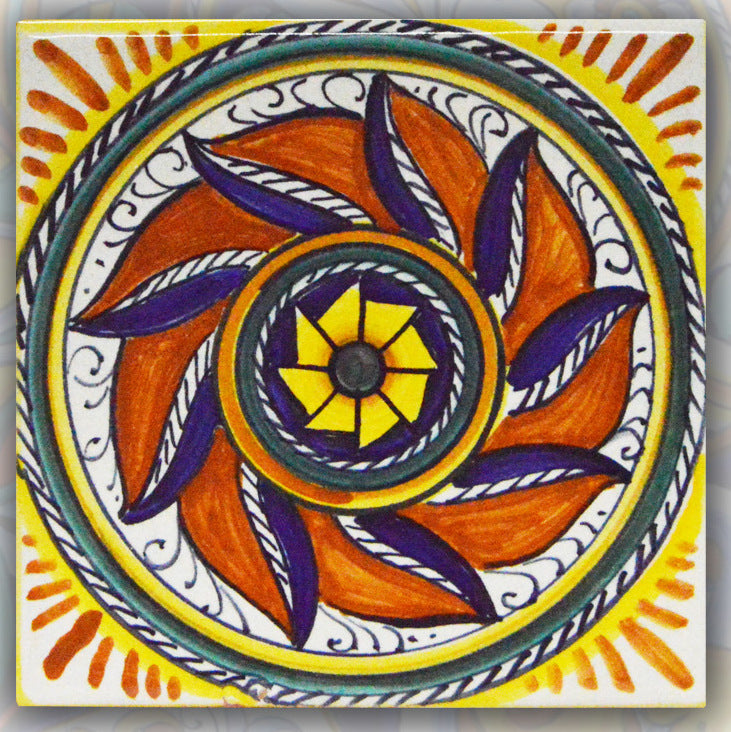 FRANCESCA NICCACCI: Deruta Vario Hand Painted Wall Tile - Artistica.com