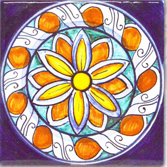 FRANCESCA NICCACCI: Deruta Vario Hand Painted Wall Tile - Artistica.com