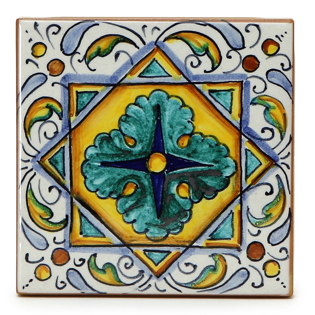 FRANCESCA NICCACCI: Deruta Vario Hand Painted Wall Tile - Artistica.com