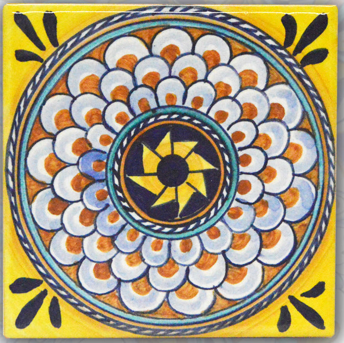 FRANCESCA NICCACCI: Deruta Vario Hand Painted Wall Tile - Artistica.com