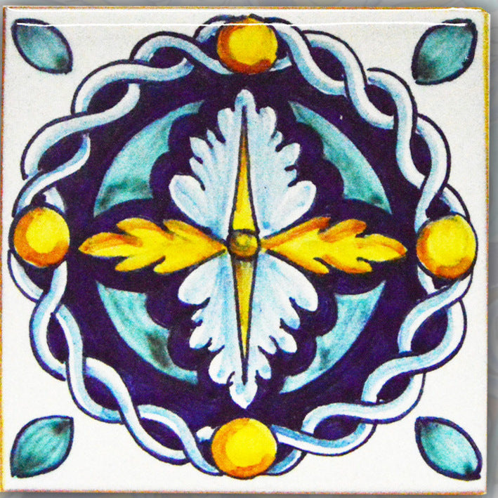 FRANCESCA NICCACCI: Deruta Vario Hand Painted Wall Tile - Artistica.com