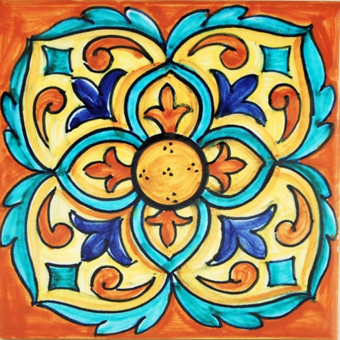 FRANCESCA NICCACCI: Deruta Vario Hand Painted Wall Tile - Artistica.com