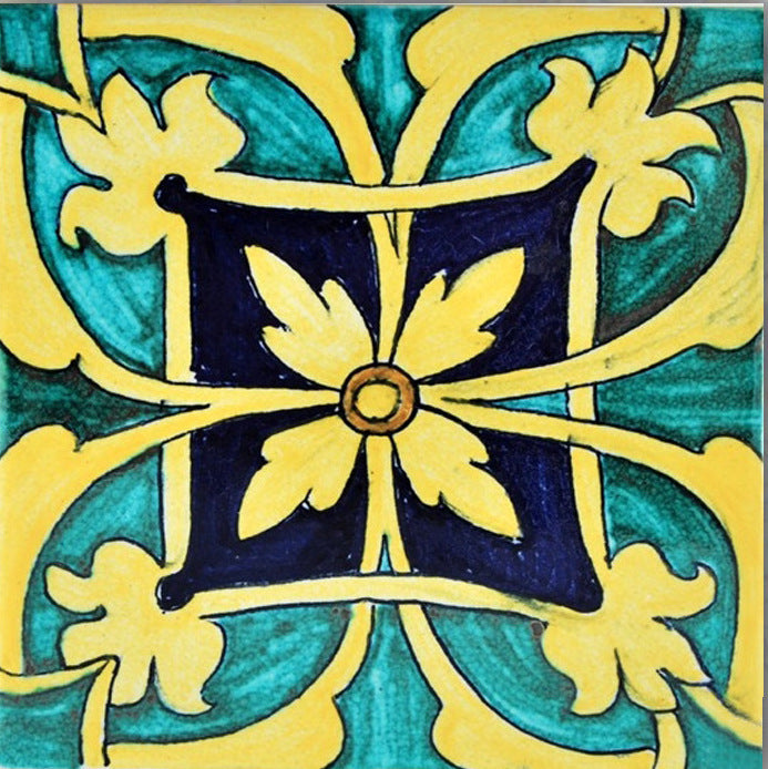 FRANCESCA NICCACCI: Deruta Vario Hand Painted Wall Tile - Artistica.com