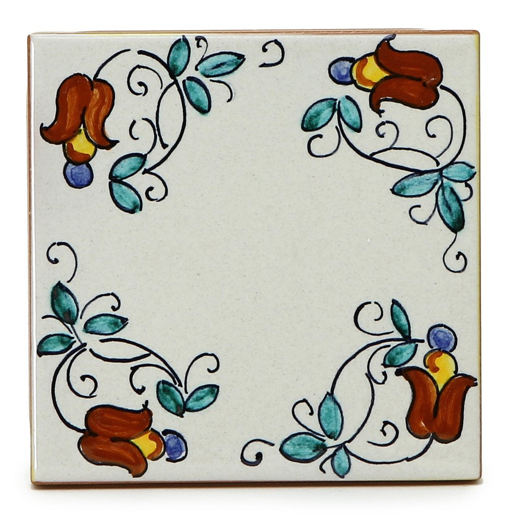 FRANCESCA NICCACCI: Deruta Vario Hand Painted Wall Tile - Artistica.com