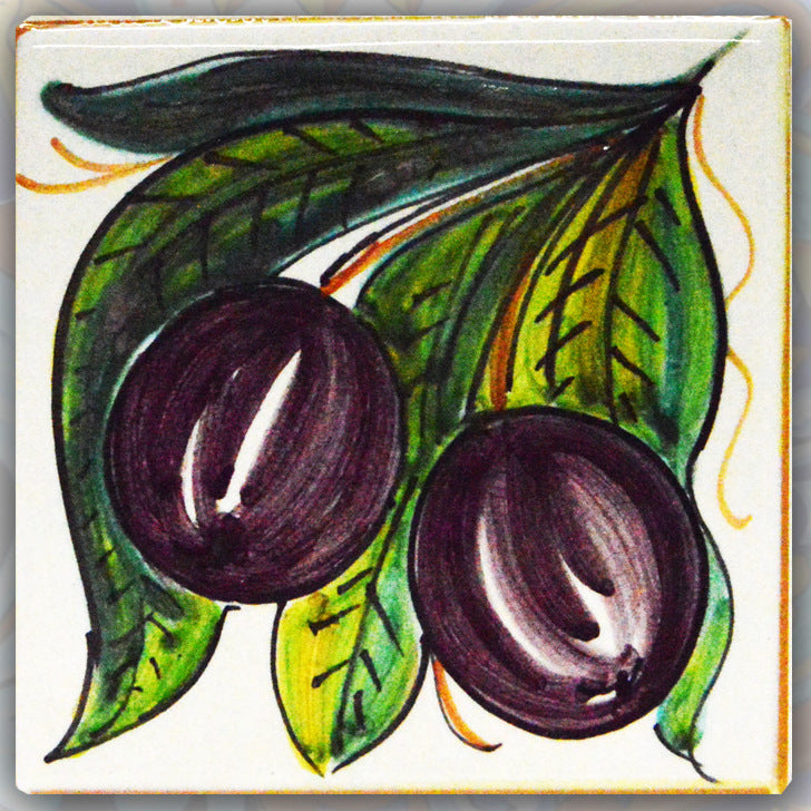 FRANCESCA NICCACCI: Deruta Vario Hand Painted Wall Tile - Artistica.com