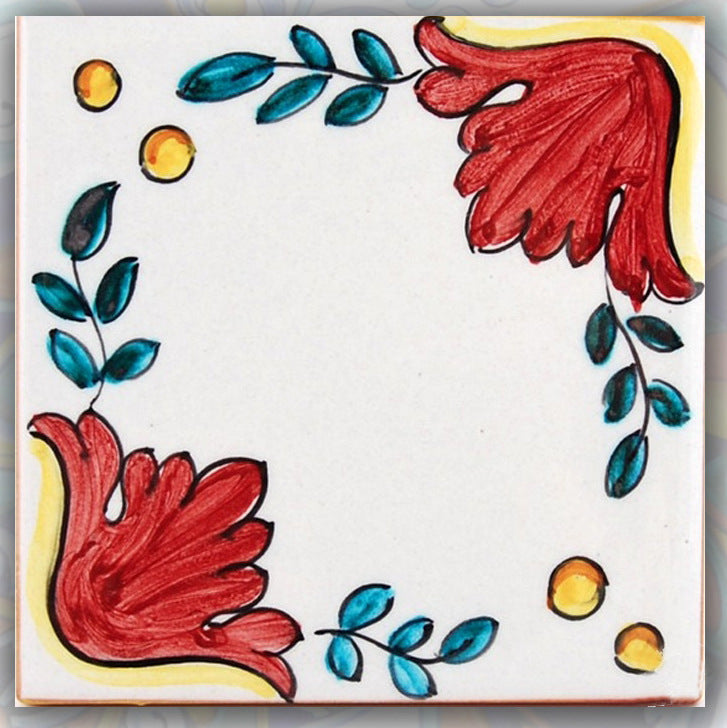 FRANCESCA NICCACCI: Deruta Vario Hand Painted Wall Tile - Artistica.com