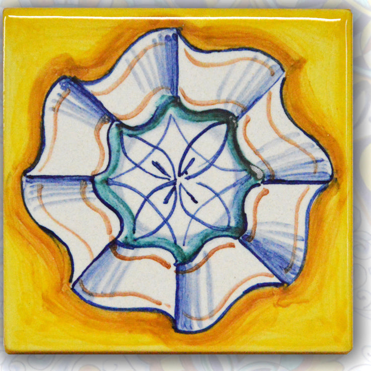 FRANCESCA NICCACCI: Deruta Vario Hand Painted Wall Tile - Artistica.com