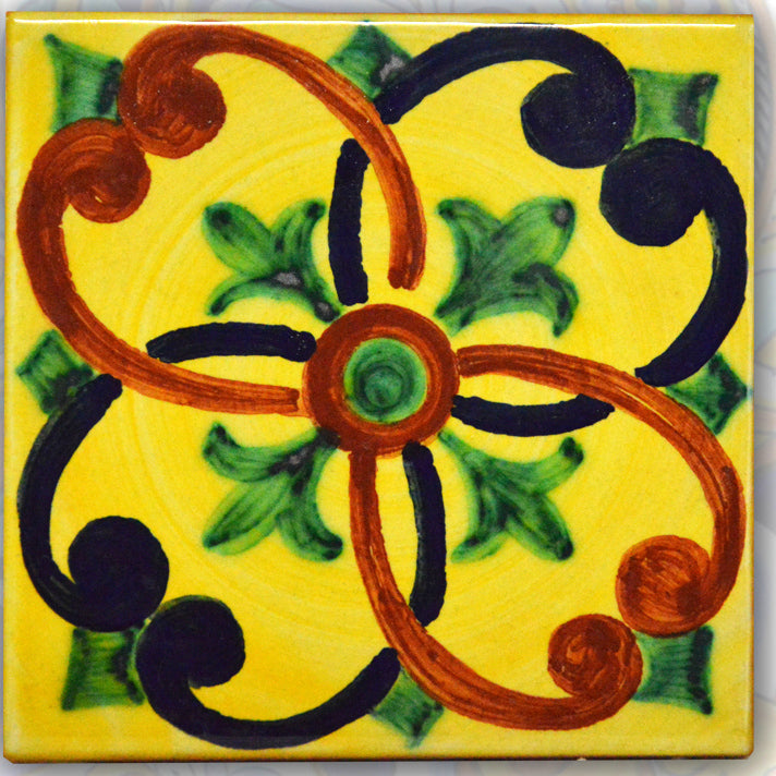 FRANCESCA NICCACCI: Deruta Vario Hand Painted Wall Tile - Artistica.com