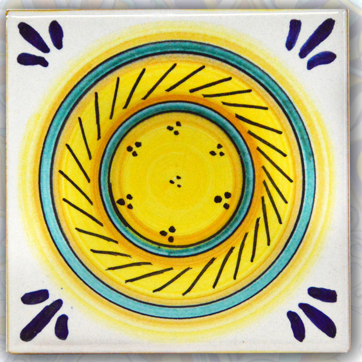 FRANCESCA NICCACCI: Deruta Vario Hand Painted Wall Tile - Artistica.com
